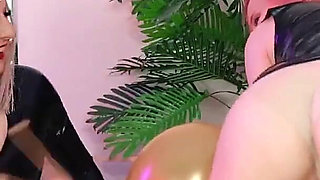 Hot Fetish, Air Balloons and Girls Latex Rubber Party Arya Grander