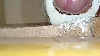 Cum inside homemade silicone pussy 6