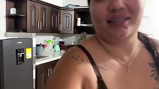 Lexly_16 Hot Latina Pizza Delivery Blowjob & Doggy Style in Kitchen - Big Ass Big Tits Fucking