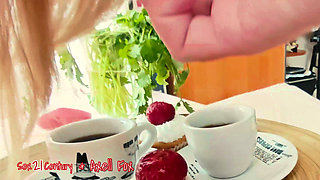 French MILF Serves Guy. Licking Balls&ass. Sucking a Dick. Piss in Mouth&glass. Funny Blowjob. Face Slap.