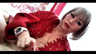 Two Blowjob Performances in Close-up From a Mature Russian Beauty in Different Images: Blonde and Redhead...