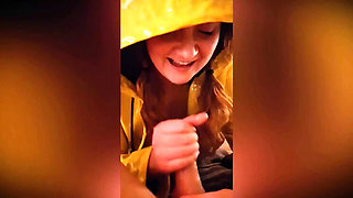 Shannon Huxley in Yellow Raincoat: Anal, Blowjob, and Fetish Fun