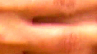 Barefoot tit-fucking & a sticky cleavage cumshot in a sexy thong. 100% natural MILF tits.