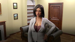 Busty mommy with a big backside in a fun porn game adventure