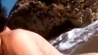 Anally fucked and smashed on the beach