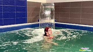 Horny Couple Fucks Hard in a Public Pool - Likabusy