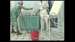 German Granny Gets Doctor's Cock - Hairy Pussy Fucked & Fisted