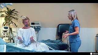 Employee Freeze Prank: Vince Karter Fucks MILF Boss Nicole Aria & Turns Little Puck into Sex Doll - Blowjob, Bondage, Creampie