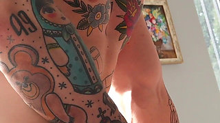 I'll Eat Your Cum! Why Were You Rubbing Your Huge Cock Against My Oily Pussy? Now I Also Want to Fuck on the Table