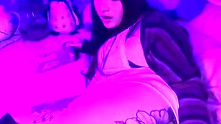 Shemale tranny using anal toys on kinky tgirl