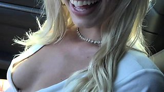 Blonde Bombshell Kay Lovely's Steamy Public POV Blowjob