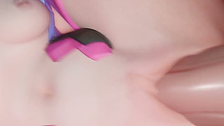Futa Brigitte Fucks D.va - 3D Overwatch Futanari
