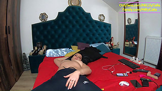 Lazy Morning Masturbation - Topless in Sweatpants and Dripping Wet