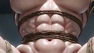 Ripped Female Muscle Bound in Gym - Huge Clit & Wet Swollen Pussy