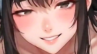 Cute Anime Girls Posing on Bed in Front of You, Ai Animation
