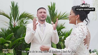 Martix's Wedding Chapter IV - Mariana has fucky-fucky with the priest in a douche after getting married