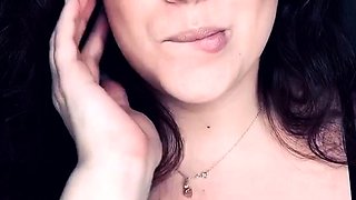 Busty brunette with big boobs rides cock