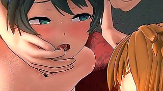 Kanojo, Okarishimasu - Boyfriend Dozes off so Ruka Gets Pounded and Creampied by Another Guy - 3D Hentai Animations
