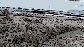 Your Stepsister Masturbates on the Beach