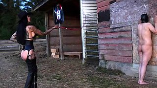 Mistress Damazonia - Cruel Cowgirl Whips Her Slave To