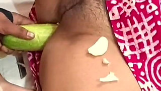 Inserting Kheera in Pussy of Sunisha Bhabhi by Her Nephew