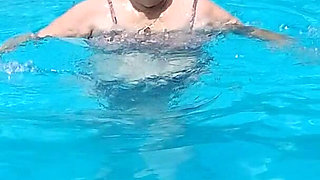 Summer Has Arrived! Time for the First Visit to the Pool Sexy Big Nurse Vicki Style!