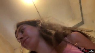 Lady Asks Waiter to Cover Her Face with Spunk in Public Cafe to Lick Burger