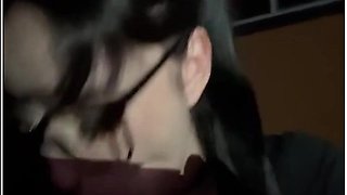 Pierced Goth Girl Takes A Cumshot Outdoors