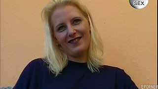 Curvy blonde beauty captivates with daring amateur passion in thrilling display