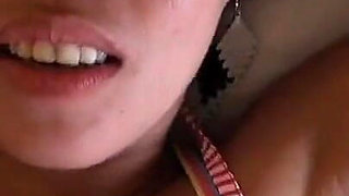 Super horny pinay drips cum on big balls