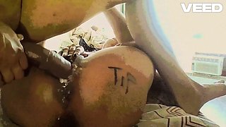 Rikki Lee - African Couple Ebony Pussy Cumming Creamy Orgasm Indian Style