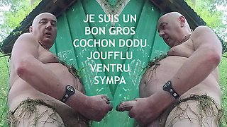 Chubby Pascal Strokes His Cock in Piss He Swigs Before Sneaking to Wild Spot for Fetish Play Bey