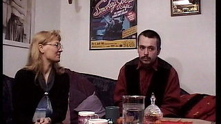 A Blonde Lady From Germany Is Here to Drain His Cock