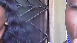 Lesbian Ebony Smoking