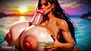 (4k) Ai 3D Animated Porn - Latina Baddie Worships Big White Cock (interracial Asmr) - Ai Visuals X