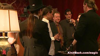 Slaves tormented at lounge party