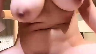 Cute brunette amateur teen masturbates on webcam