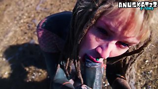 Outdoor Beach Pov Blowjob Sloppy By The Waves - Lily Lu