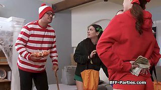 Candy and cock for slutty thief girlfriends