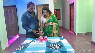New Year Celebration Time Bhabhi Fucking Hard with Her Devar After Cake Cutting