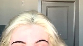 Blonde tight pussy babe solo toy fun in glamour masturbation