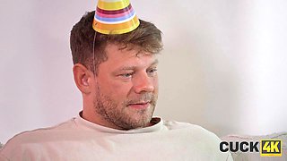 CUCK4K. Kiss My Foot and Lick My Wet Pussy ft. Michael Fly: Blowjob, Doggy Style  Cowgirl Action