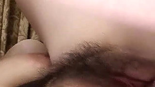 Asian Milf Ganki with hairy pussy fucked by step son