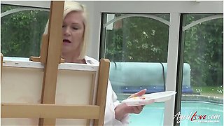 Mature Artist Lacey Starr Seduces Handy Model Luke Hotrod And Sucks Him Well