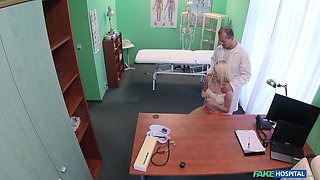 Doctor Helps Blond hair lady Get A Wet Snatch 1 - Fake Hospital