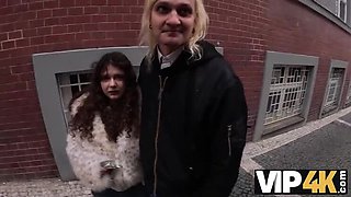 Hot teen with big natural tits gets fucked by ex's jealous guy in front of her boyfriend