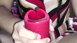 POV - Big Cock and Hot Brunette Wanking of Greedy Pussy
