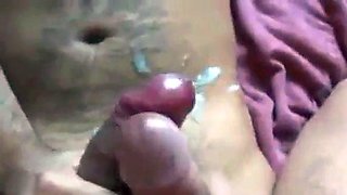 Amateur Buddies Share Big Cock Masturbation