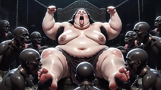 SSBBW Queen Covered in Slave Tongues - Intense Body Worship Orgasms