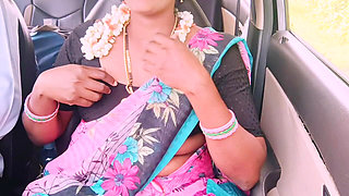 Indian Bhabi Car Sex Secretly Spends Time with Her Husband's Younger Stepbrother by Going on Long Drives